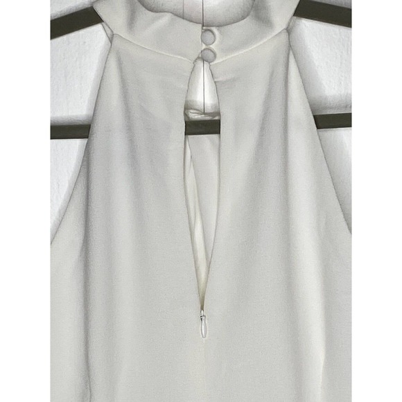 NWOT Julia Jordan Womens Jumpsuit Size 6 Halter Neck Wide Leg Pockets White - Picture 10 of 14